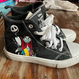 Disney Black and White Nightmare Before Christmas Kids Sneakers